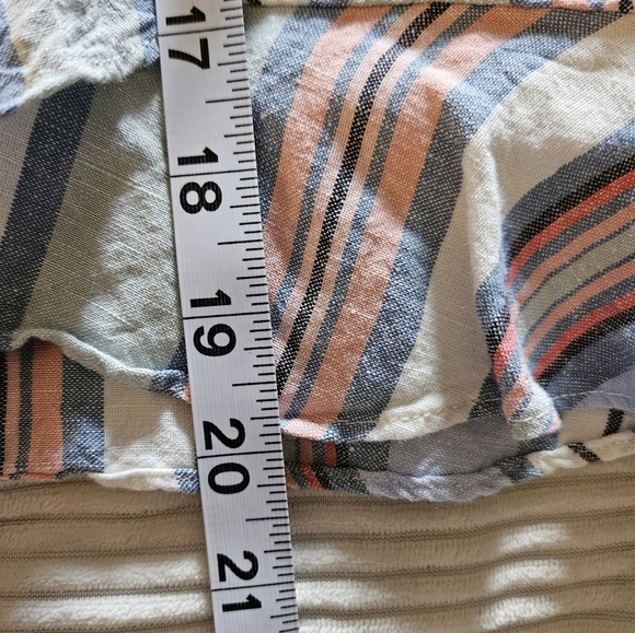 LOFT Striped Wrap Skirt with Ruffle Hem Size 6 - Picture 12 of 12